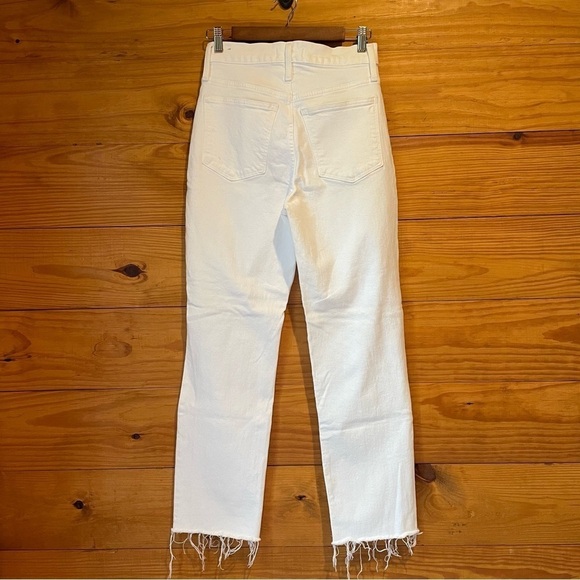 Madewell The Perfect Vintage Straight Jean in Tile White: Ripped Knee Edition 26 - Picture 3 of 13